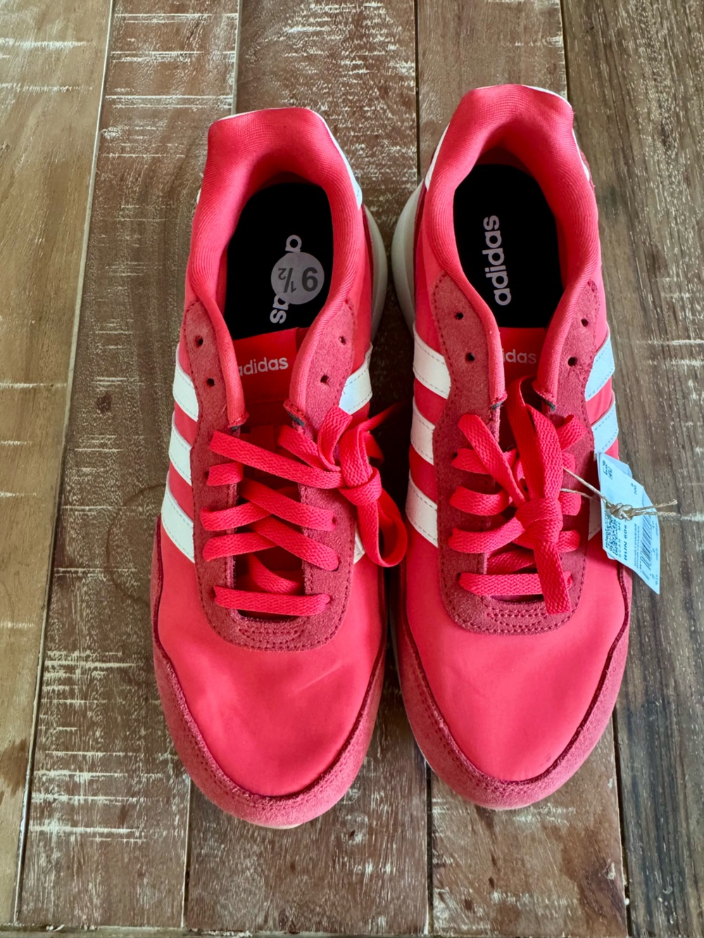 Adidas Run 60s 4.0 Red White Sneakers Women’s Size 9.5 Athletic Shoes NWT